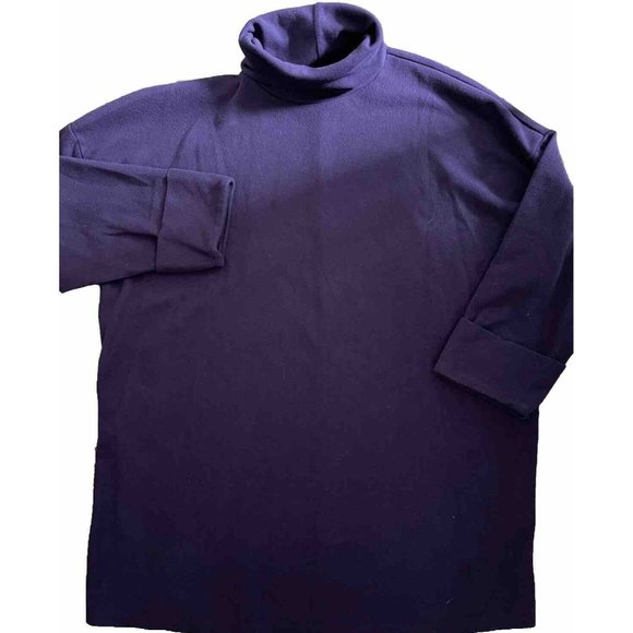 Asos Womens Turtleneck Curve Knit Sweater Tunic Dress Long Sleeve Purple Plum 14 - Picture 1 of 5